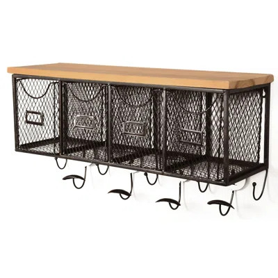 Bayviewpark Wood and Metal Wall Shelf 17 Stories | Wayfair North America