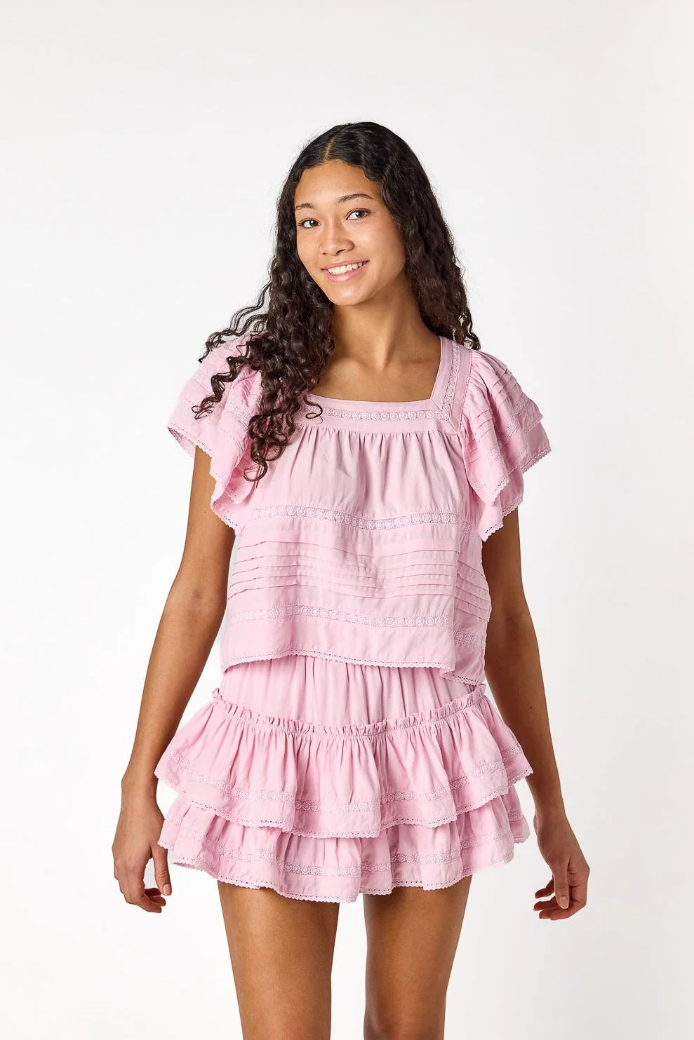 Lily Lace Top Pastel Pink | Cake For Dinner