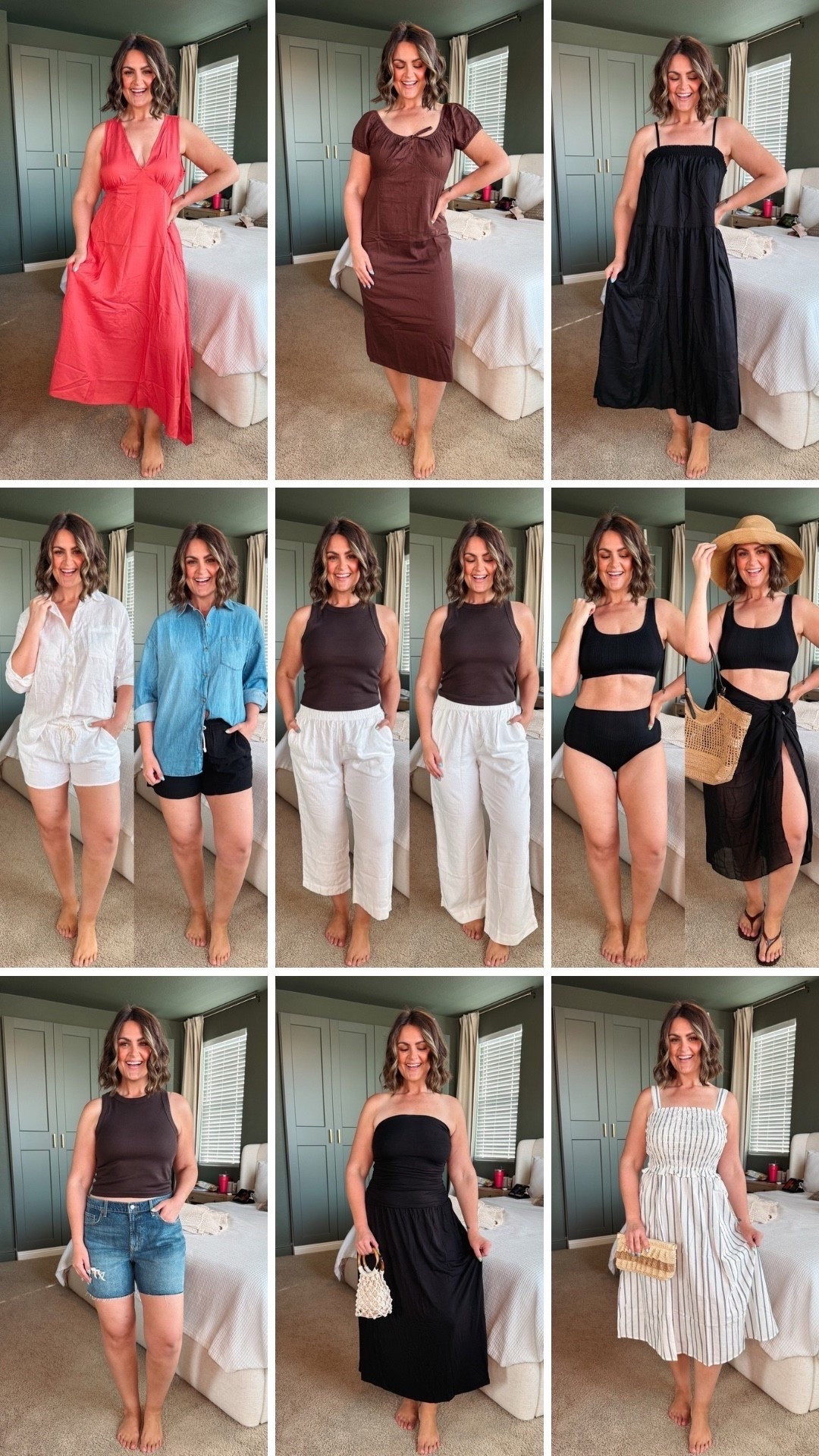 Old navy spring try-on

Coral dress, large - need medium
Black dress, medium (size down)
Brown dress, large
White & black gauze shorts, large
White line button down, medium 
Chambray button down , medium
Tank, large
Denim shirts, 14 (size up 1)
White linen pants (full length & cropped), both large
Swimsuit, large for both pieces
Hat, L/XL
Cover up wrap, L/xl
Sandals, true size 10 (don’t size down)
Black strapless dress, medium 
Striped dress, medium 

Size 12, midsize, casual style, spring outfits, vacation outfits, work dress, resort wear, swimwear

#LTKSeasonal #LTKootd #LTKMidsize