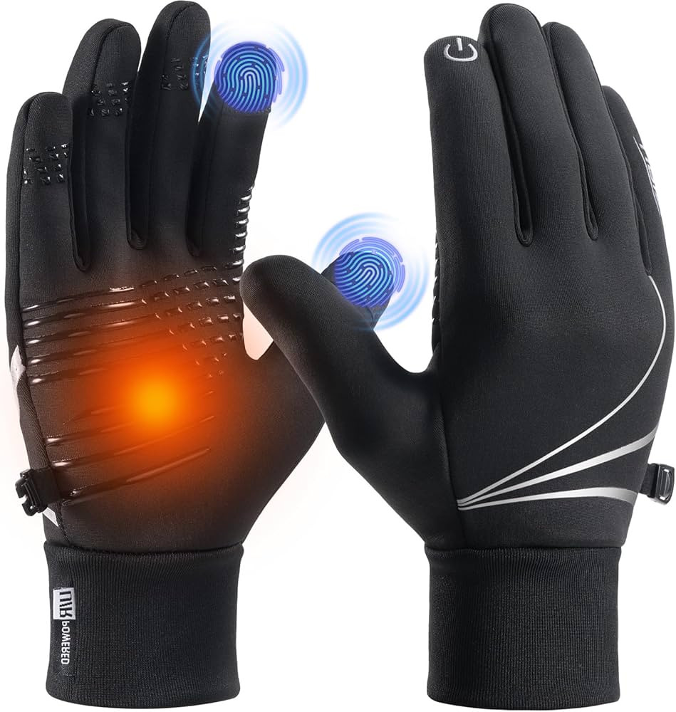 Thermal Gloves for Men Women, Winter Windproof Anti-Slip Touch Screen Running Gloves for Driving ... | Amazon (US)