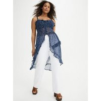 Button Front Tunic Top in Multi | Torrid (US & Canada)