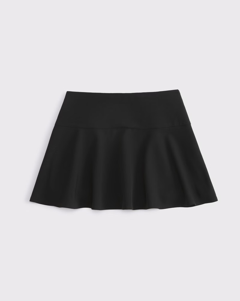 Abercrombie & Fitch Women's High Rise Flirty Drop-Waist Mini Skort in Black - Size S | Abercrombie & Fitch (US)