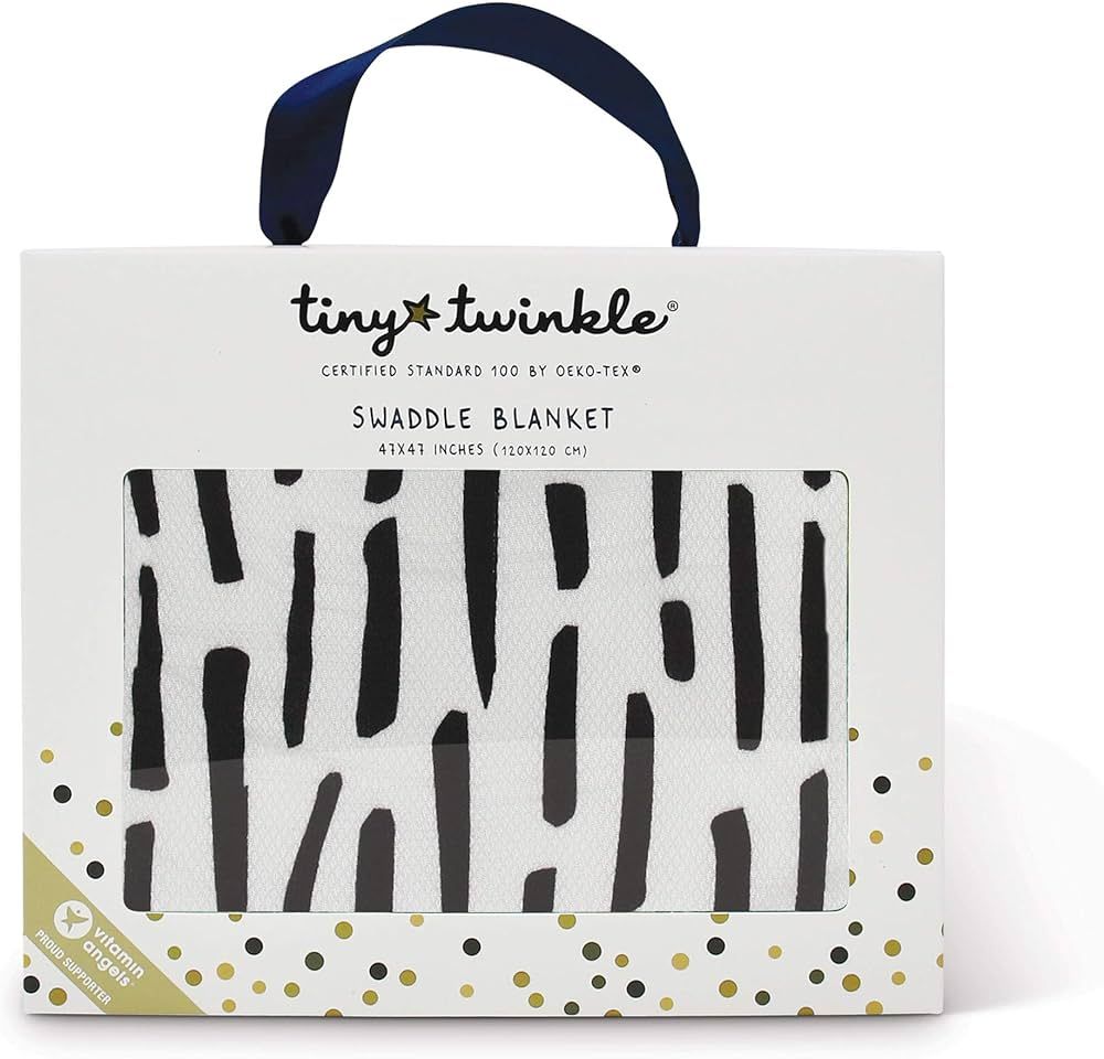 Tiny Twinkle Kaffle Swaddle Blanket - Ink Strokes - Soft and Silky Baby Blanket to wrap Newborns,... | Amazon (US)