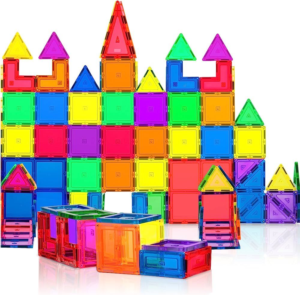 60 PCS 3D Magnetic Blocks Tiles - Magnetic Tiles Toy Building Blocks | for Kids | Magna t Blocks | Amazon (US)
