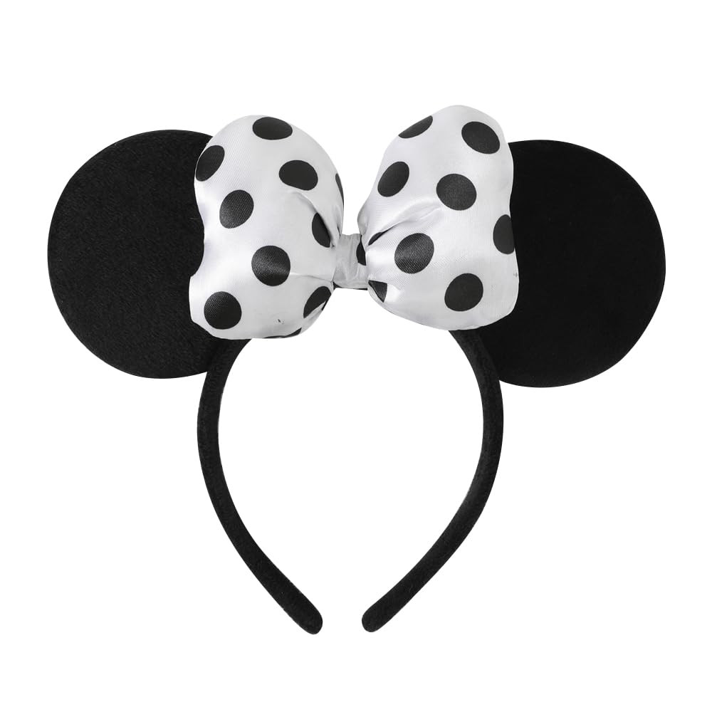 JIAHANG 3D Polka Dot Velvet Mouse Ear Hair Bow Headband,Amusement Photography Headband, Fashion H... | Amazon (US)
