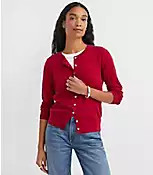 Modern Crew Neck Cardigan | LOFT