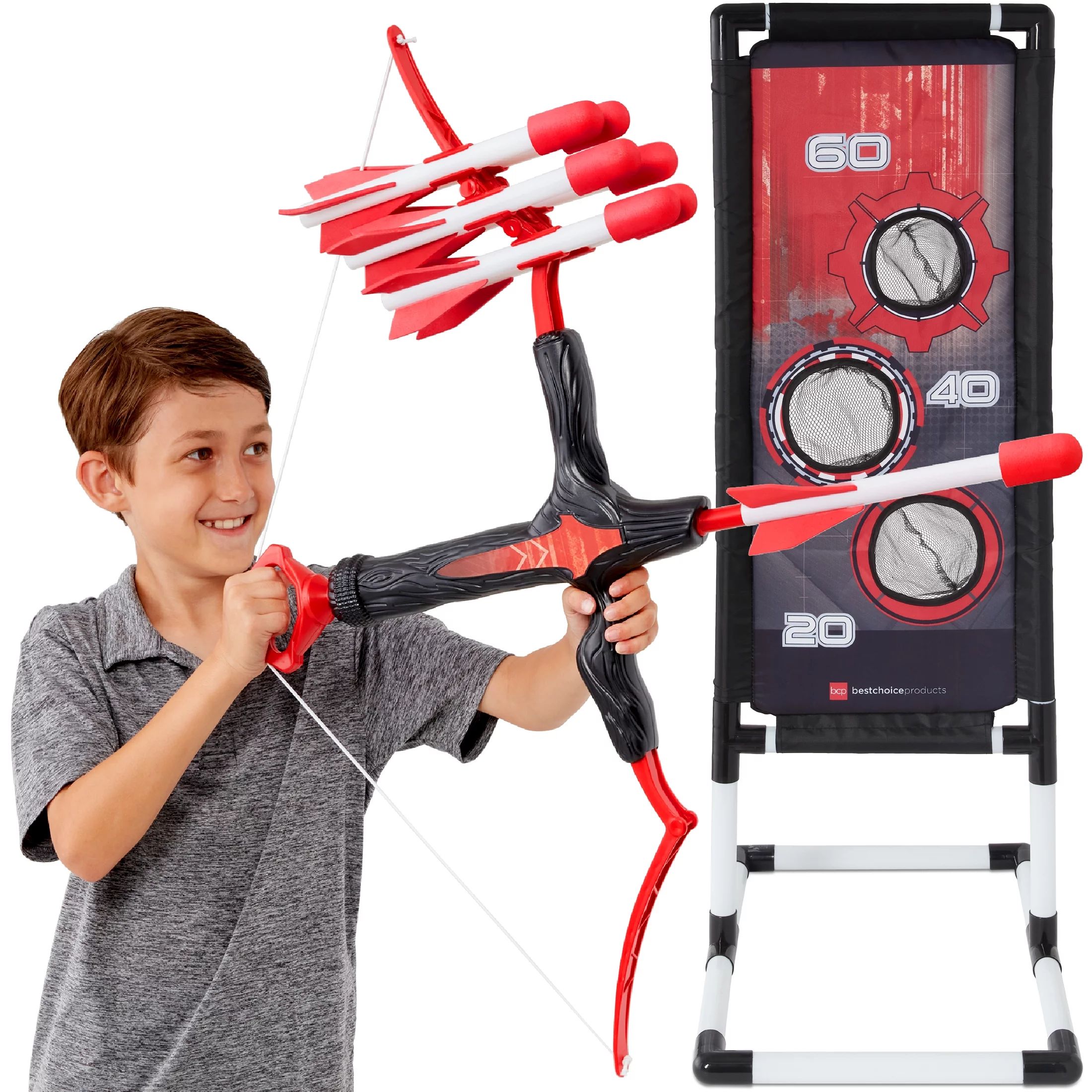 Best Choice Products Kids Bow & Arrow Set, Children's Play Archery Toy w/ Target Stand, 12 Arrows... | Walmart (US)
