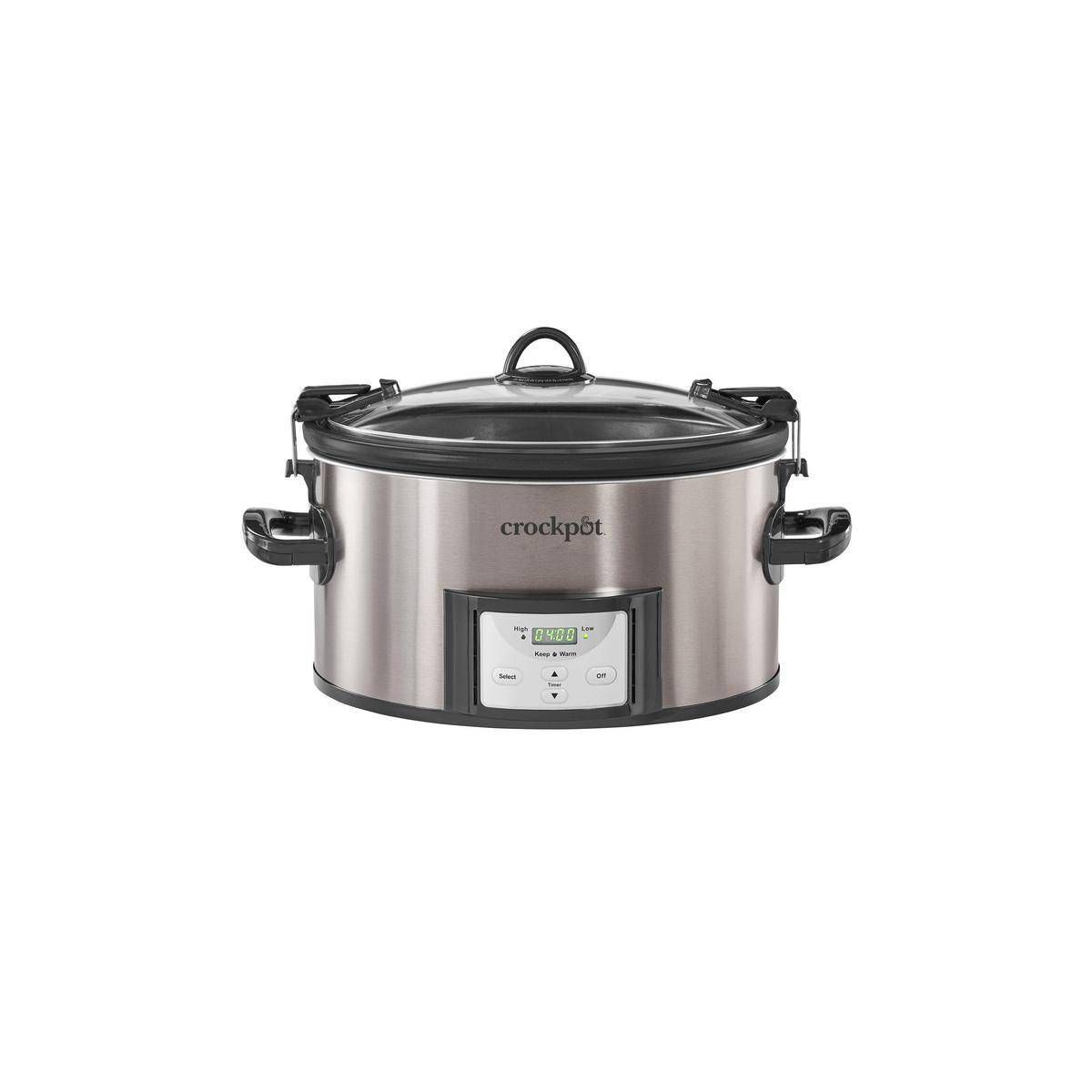 Crock-Pot 7qt Cook & Carry Programmable Slow Cooker - Stainless Steel | Target