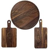Walnut Cutting Board Bundle Set of 3 Pieces, Wooden Cheese Board Set, 3 Piece Charcuterie Board Set, | Amazon (US)