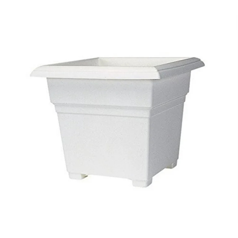 Novelty Countryside Square Tub Planter, White, 14 Inch | Walmart (US)