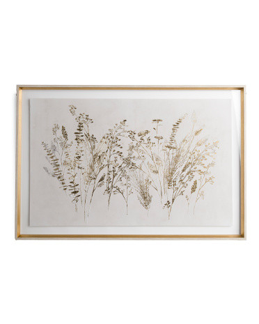 37x25 Gold Floral Wall Art | TJ Maxx
