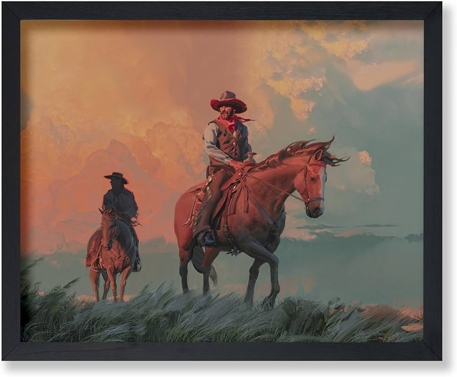Poster Master Vintage Cowboy Poster - Retro Moody Landscape Print - Wild West Art - Western Art -... | Amazon (US)