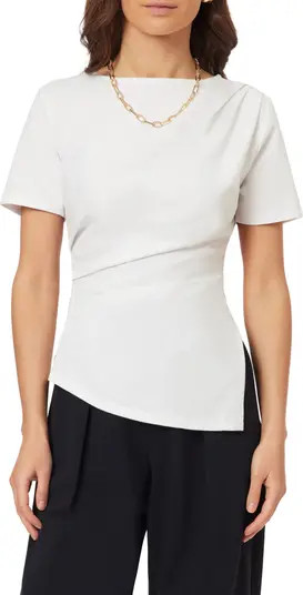 Gathered Asymmetric Tee | Nordstrom Rack