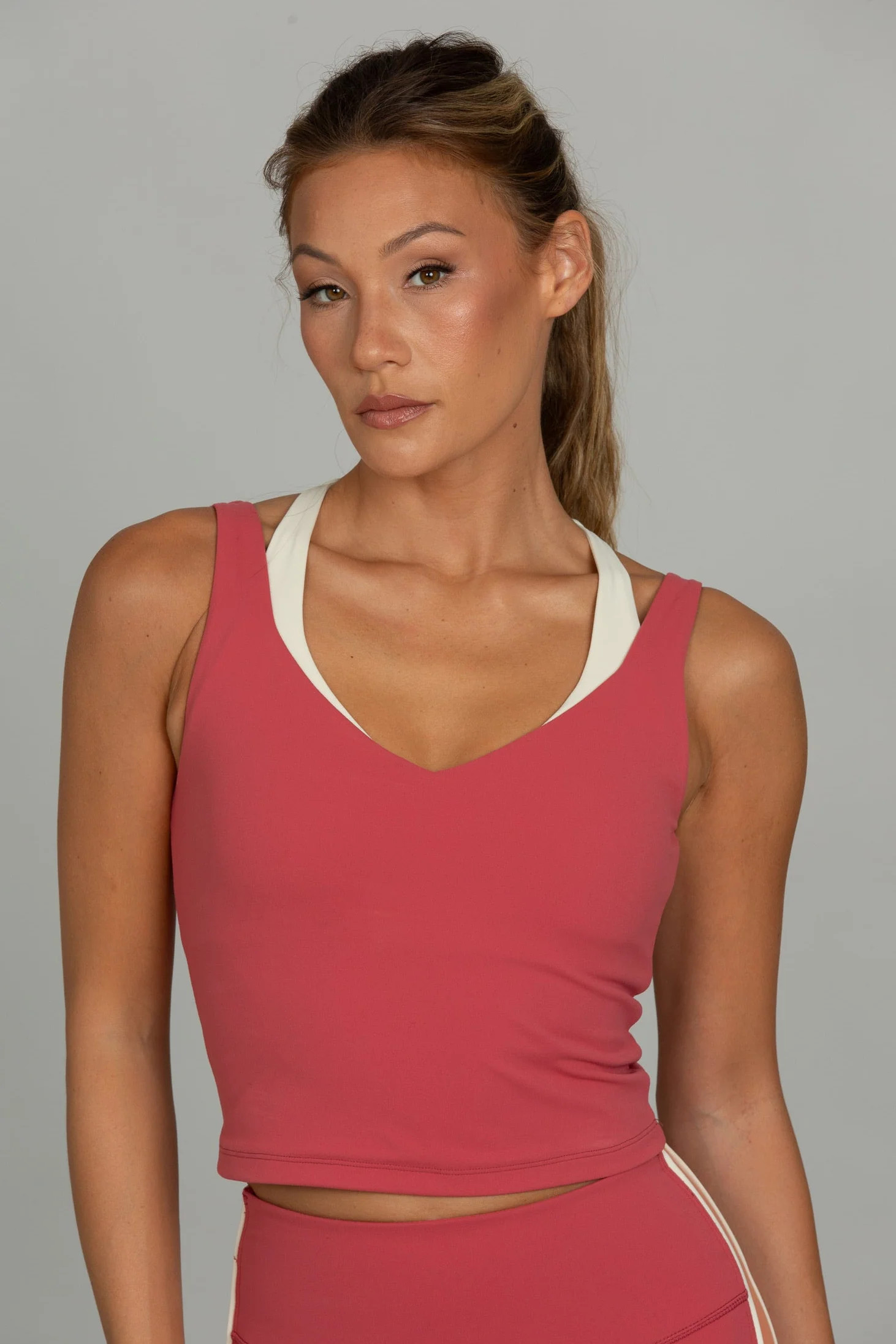 Terracotta Double Layer StrydeForm Tank | Gold Hinge
