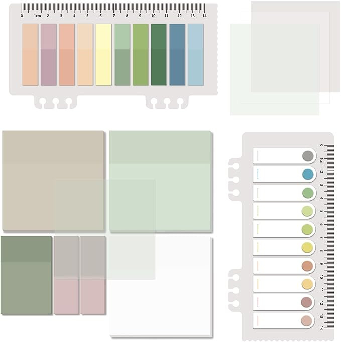 BAYTORY 700 Sheets Transparent Sticky Notes, Clear Waterproof 3 x 3 inch See Through Memo Pad, Se... | Amazon (US)