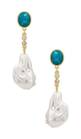 Pearl Drop Earrings in Gold | Revolve Clothing (Global)