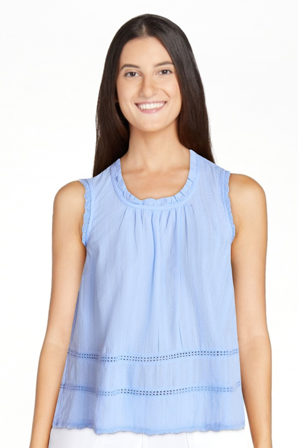 Time and Tru Women's Flowy Lace Inset Tank , Sizes XS-XXXL | Walmart (US)