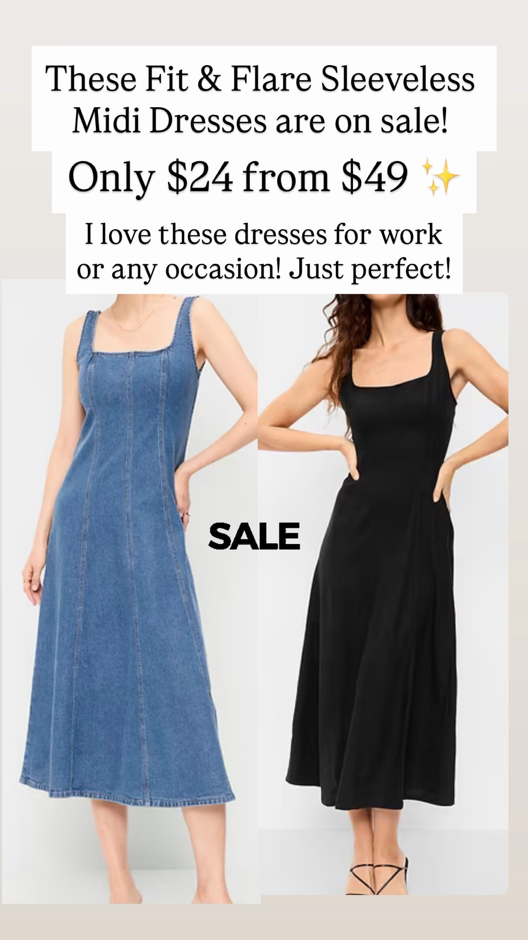 Fit & Flare Sleeveless Denim Midi Dresses are on sale!

#LTKootd #LTKSaleAlert