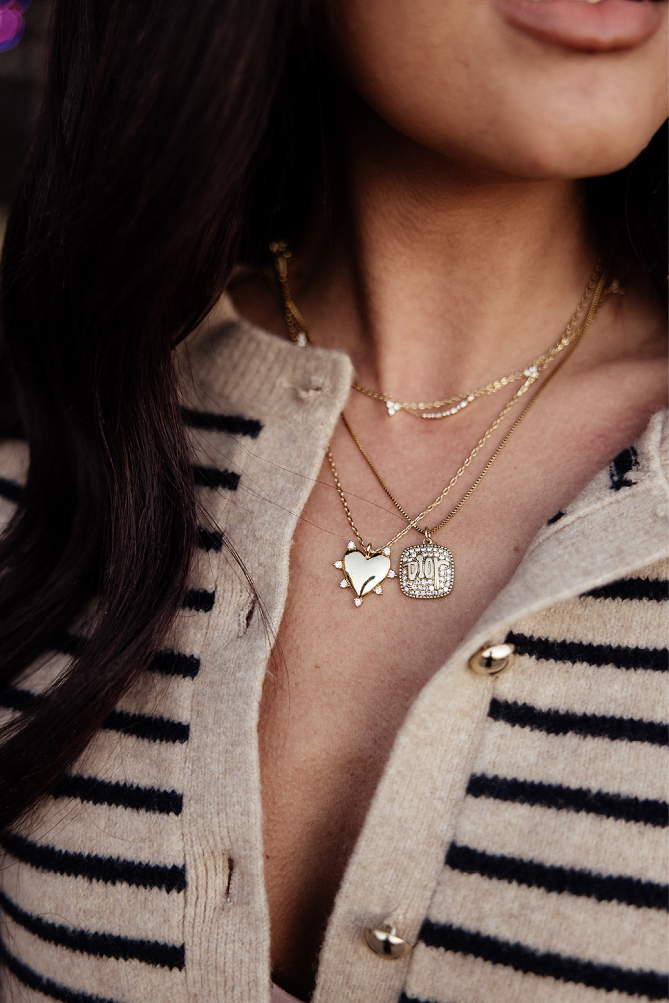 Necklace Stack:

Heart - Electric Picks (on sale!) Code: WildOne20 
Dior - Ahava Jewels (linked similar) 
Choker - Electric Picks - Code: WildOne20
Morse Code - Made by Mary - Code: Kristin10 



#LTKStyleTip #LTKSaleAlert