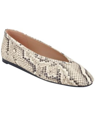 Marc Fisher Ltd Women's Gradi Slip-On Flats - White Snake Leather | Macy's