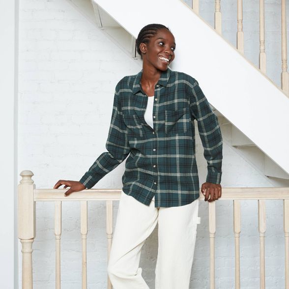 Women's Plaid Long Sleeve Button-Down shirt - Universal Thread™ | Target