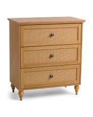 Newcomb 3 Drawer Dresser With Rattan Details | Furniture & Lighting | Marshalls | Marshalls