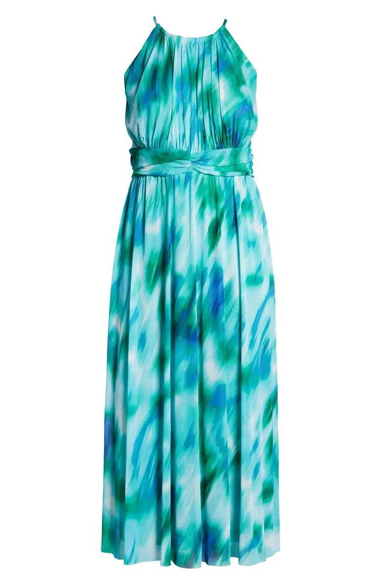 Maggy London Abstract Print Halter Neck Maxi Dress | Nordstrom | Nordstrom