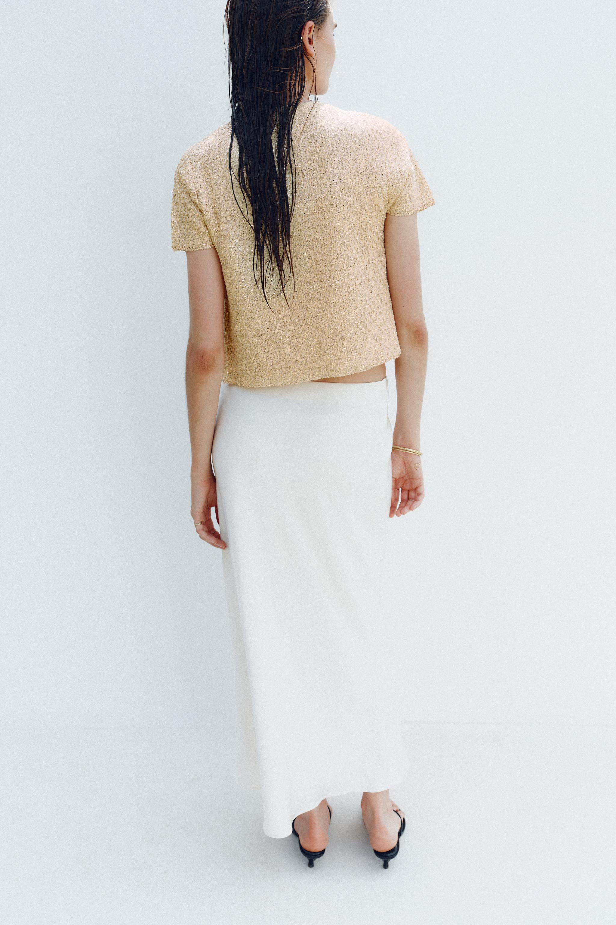 SEQUIN KNIT CARDIGAN | Zara US