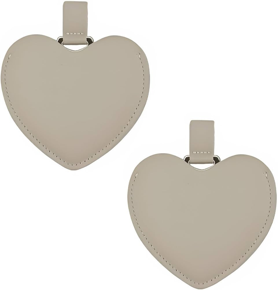 Incauca 2Pcs Stainless Steel Mini Purse Mirror with PU Leather Cover, Heart Shaped Compact Pocket... | Amazon (US)