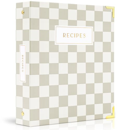 Aesthetic Recipe Binder with Waterproof Cover - The Perfect Recipe Book with Plastic Sleeves to Write in Your Own Recipes - Quality Blank Cookbook Binder, Cards incl. | Amazon (US)