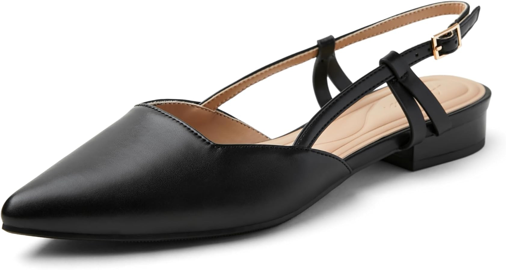 Arromic Slingback Flats for Women Pointed Toe Women's Flats Square Topline Slip On for Fashion Dr... | Amazon (US)