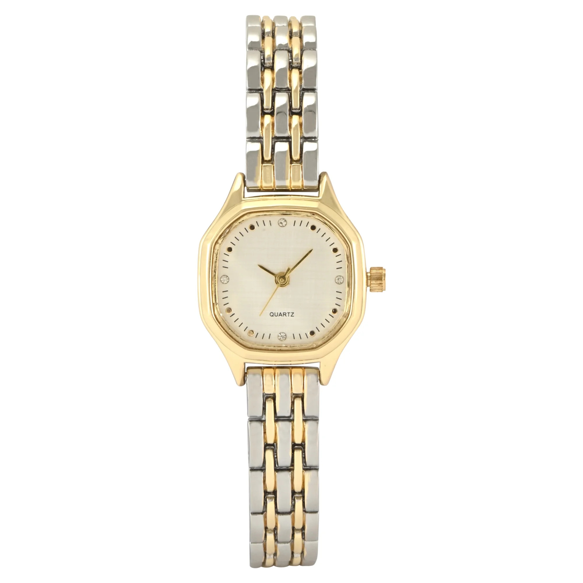 Time & Tru Ladies Two Tone Case and matching Link Bracelet | Walmart (US)