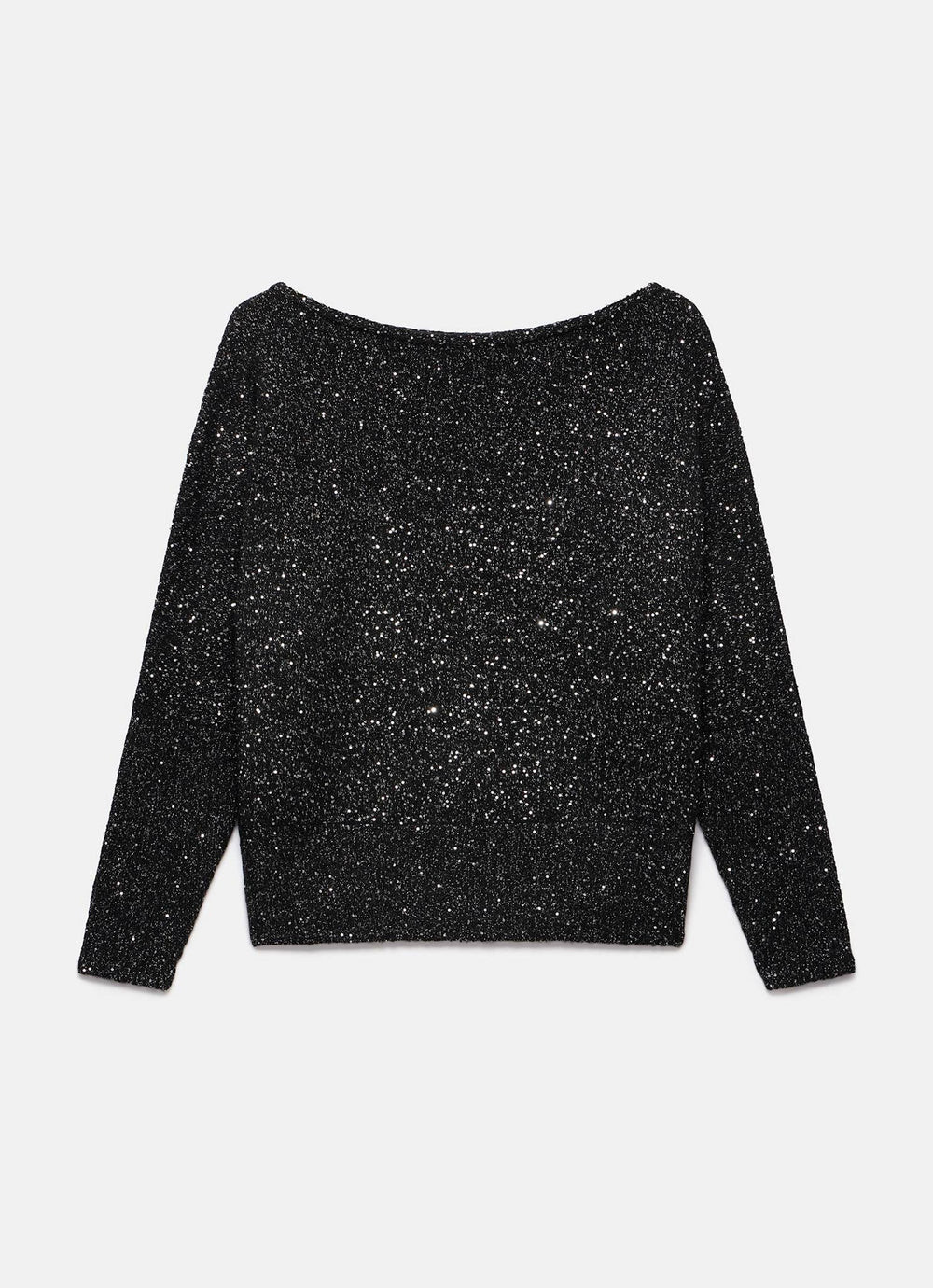 Black Sequin Batwing Jumper | Mint Velvet