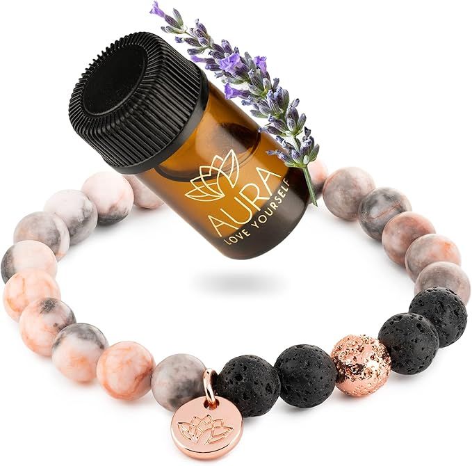 Relaxation Gifts for Women Birthday Gifts for Women Yoga Beads bracelet with Lavender Essential O... | Amazon (US)