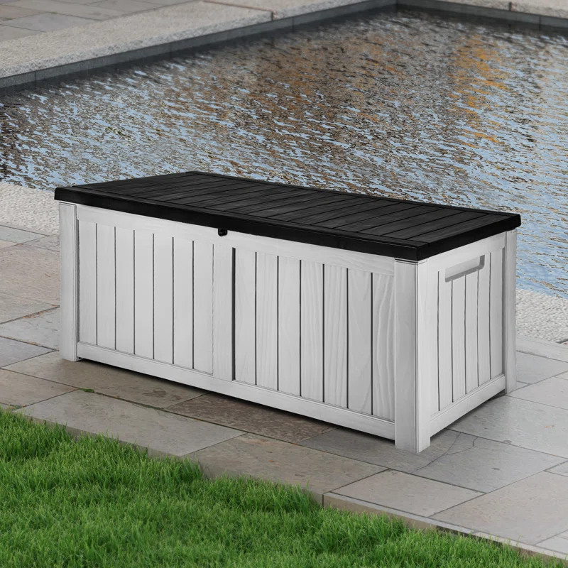 Quartey 120 Gallons Resin Deck Box with Soft Close Mechanism | Wayfair North America