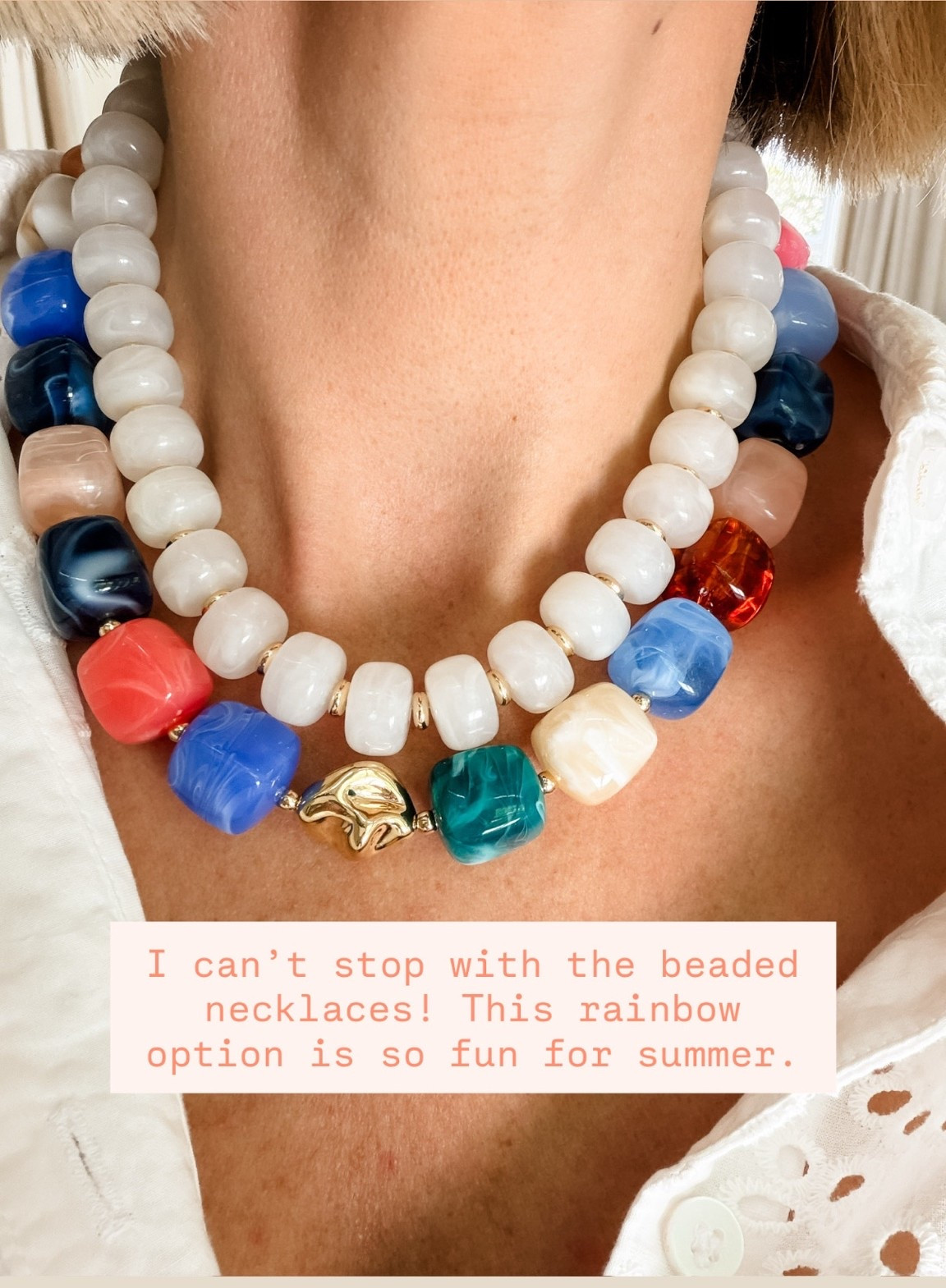 This beaded necklace is the perfect statement piece to add to all of your summer looks!

Loverly Grey, Amazon find, beaded necklace, colorful necklace, statement necklace, statement jewelry, statement accessories

#LTKootd