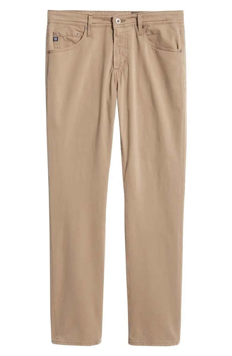 Everett Sueded Stretch Sateen Straight Fit Pants | Nordstrom