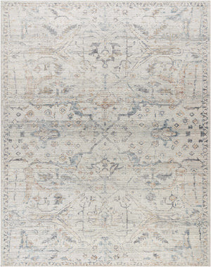 Marlene Damask Off White & Blue Area Rug - Becki Owens x Livabliss | Boutique Rugs