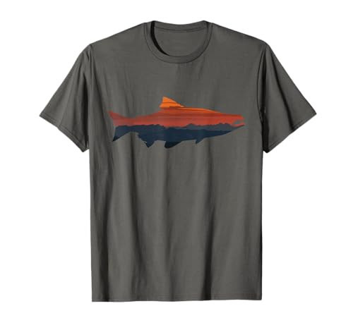 Salmon Fishing Nature Outdoor Hiking Camping Fisherman T-Shirt | Amazon (US)
