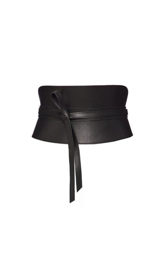 Leather Corset Belt in Pitch Black PRITCH London.com | PRITCH London
