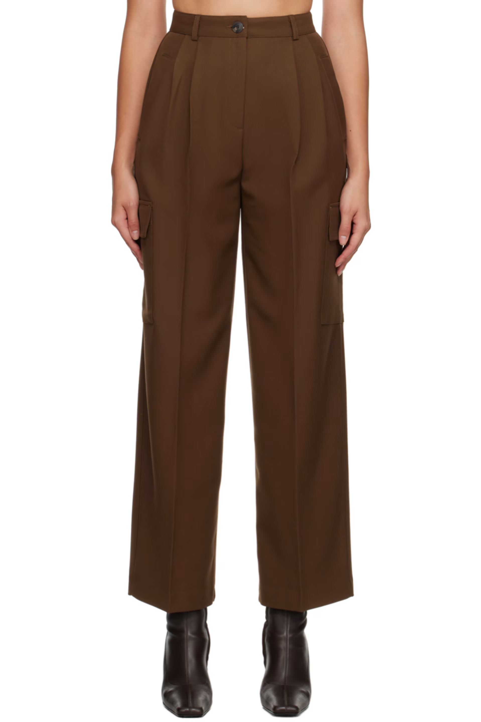 The Frankie Shop - Brown Maesa Trousers | SSENSE