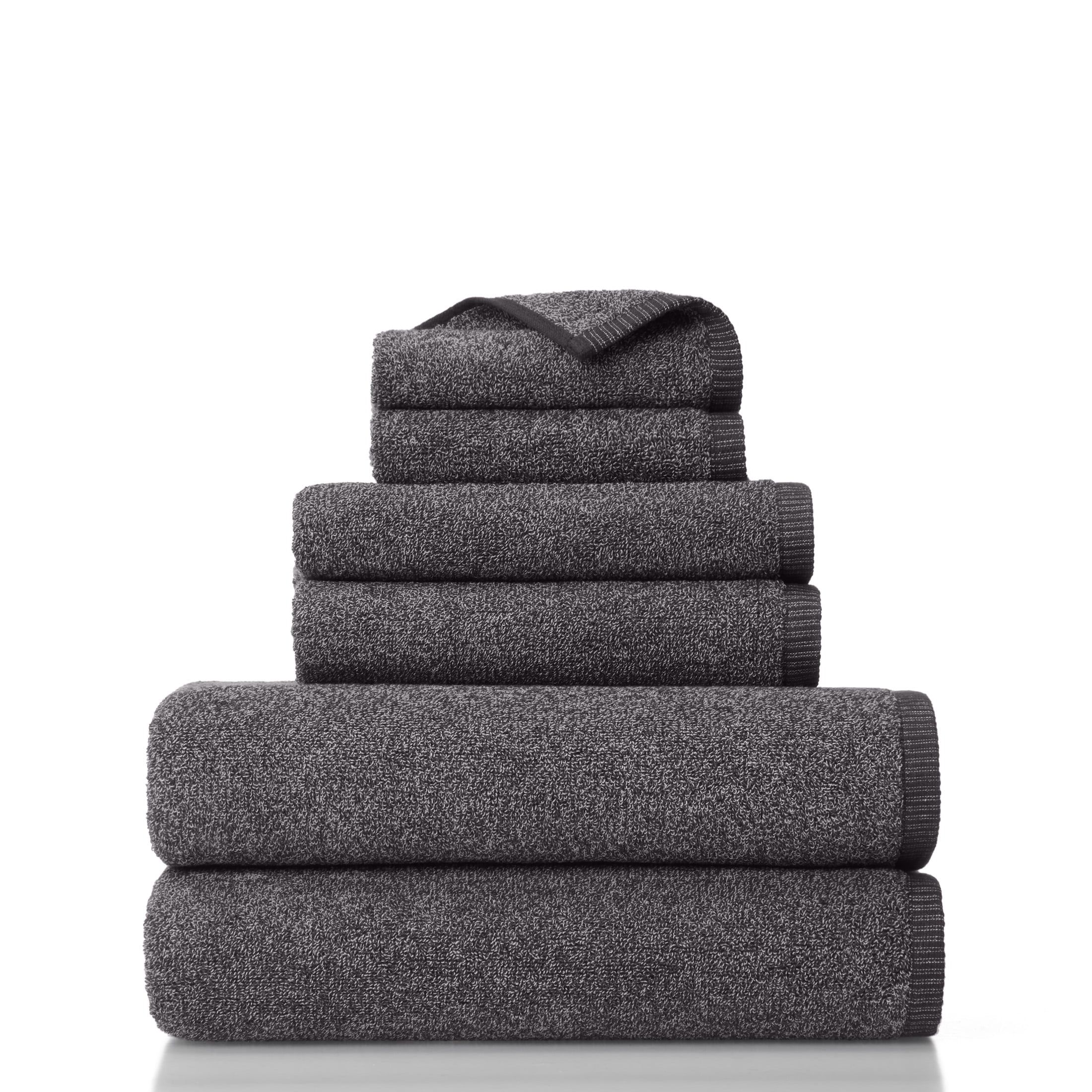 Gap Home Melange Organic Cotton 6 Piece Bath Towel Set Charcoal | Walmart (US)