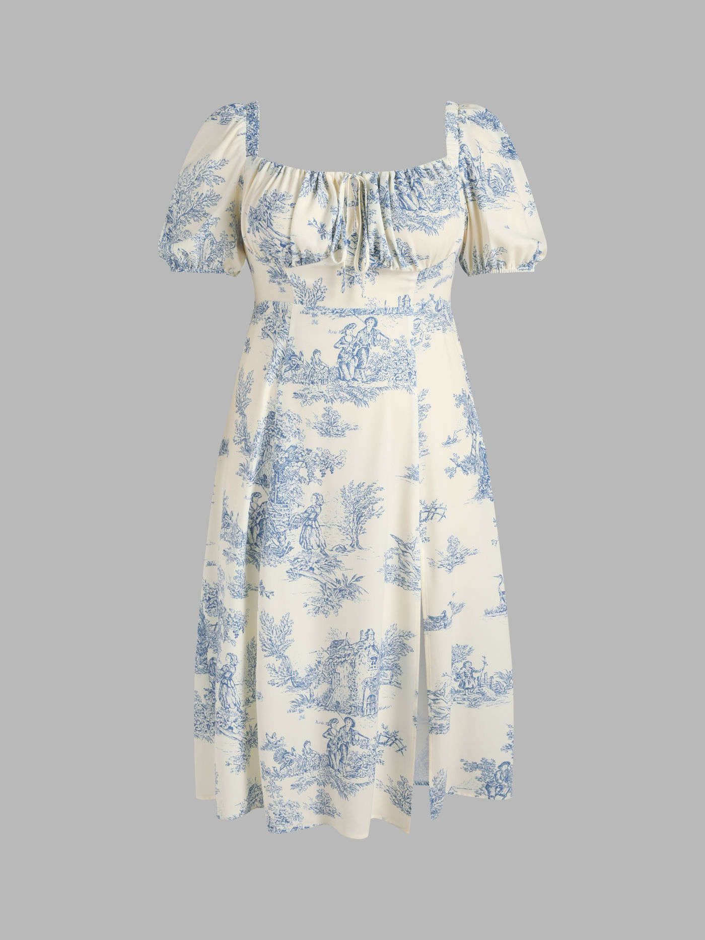 TOILE DE JOUY MIDI DRESS CURVE & PLUS | Cider