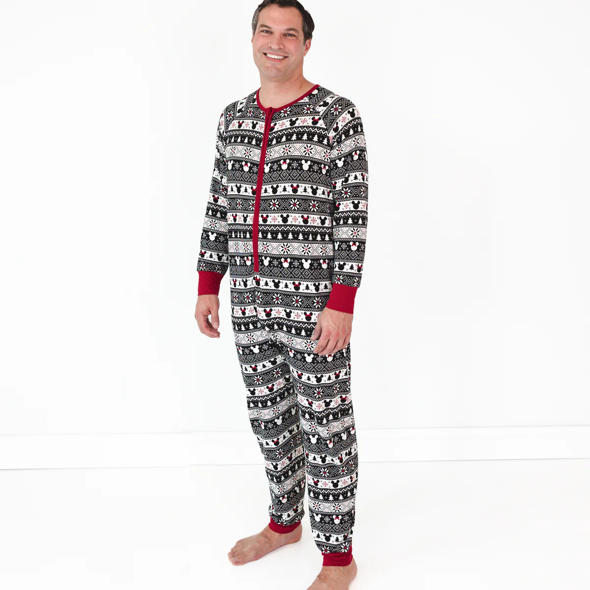 Disney Mickey Fair Isle Men's Zippy | Little Sleepies