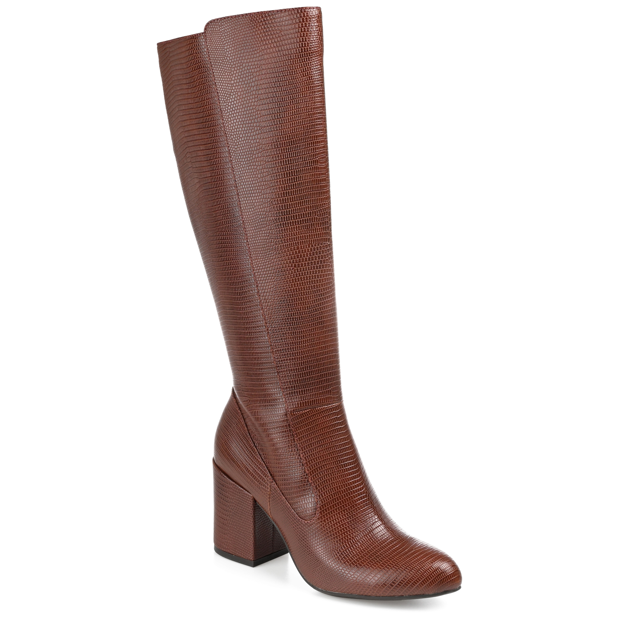 Journee Womens Tavia Block Heel Knee High Boots | Walmart (US)