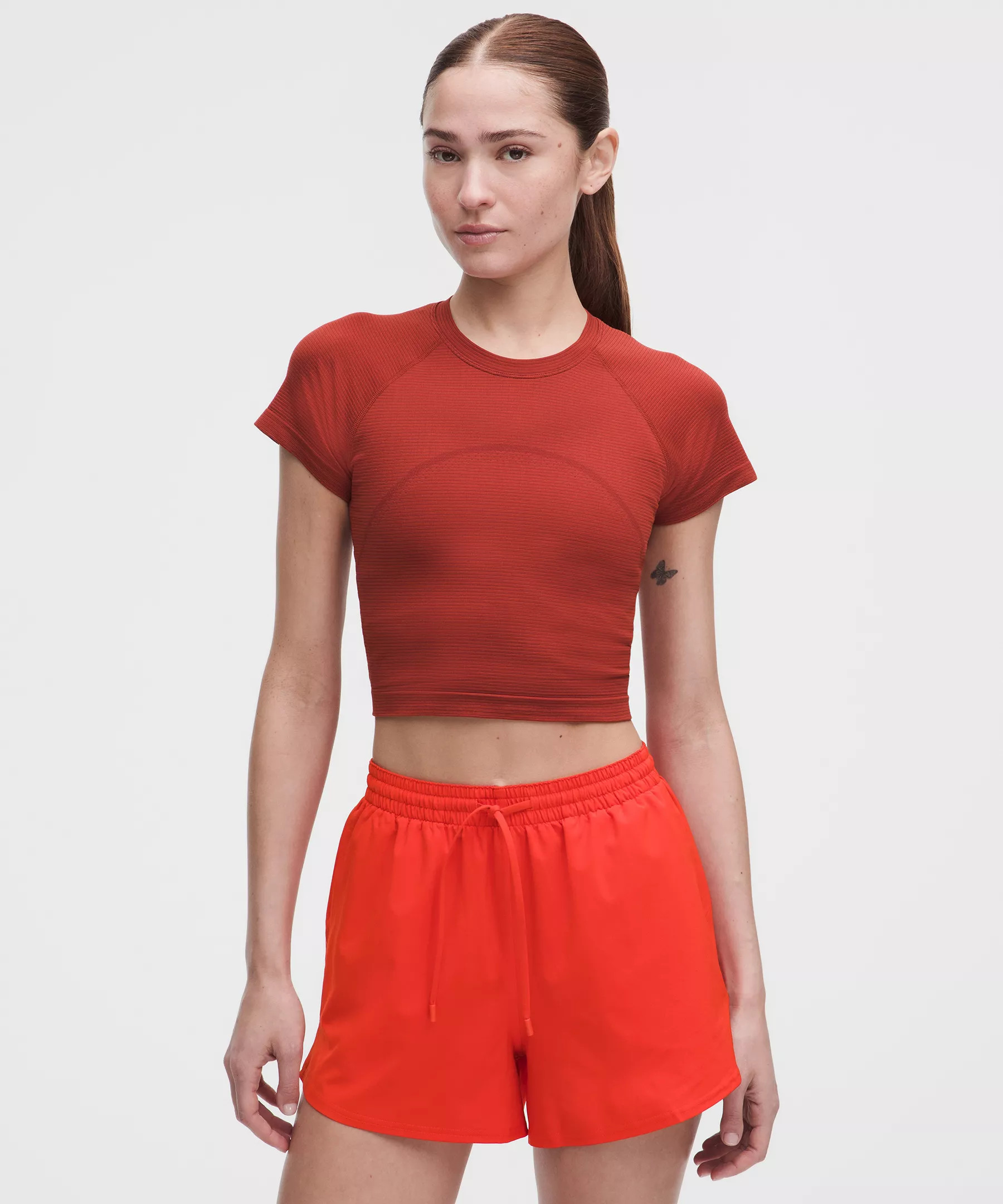 Swiftly Tech Cropped Short-Sleeve Shirt 2.0 | Women's Short Sleeve Shirts & Tee's | lululemon | Lululemon (US)