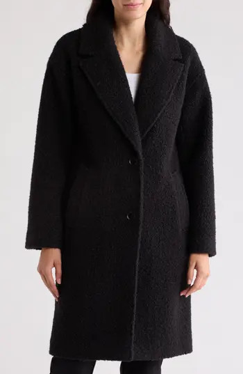 BCBGeneration Faux Shearling Coat in Black at Nordstrom Rack, Size Small | Nordstrom Rack