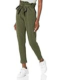 BCBGeneration Women's Paperbag Pant with Tie Waist, Green, Medium | Amazon (US)