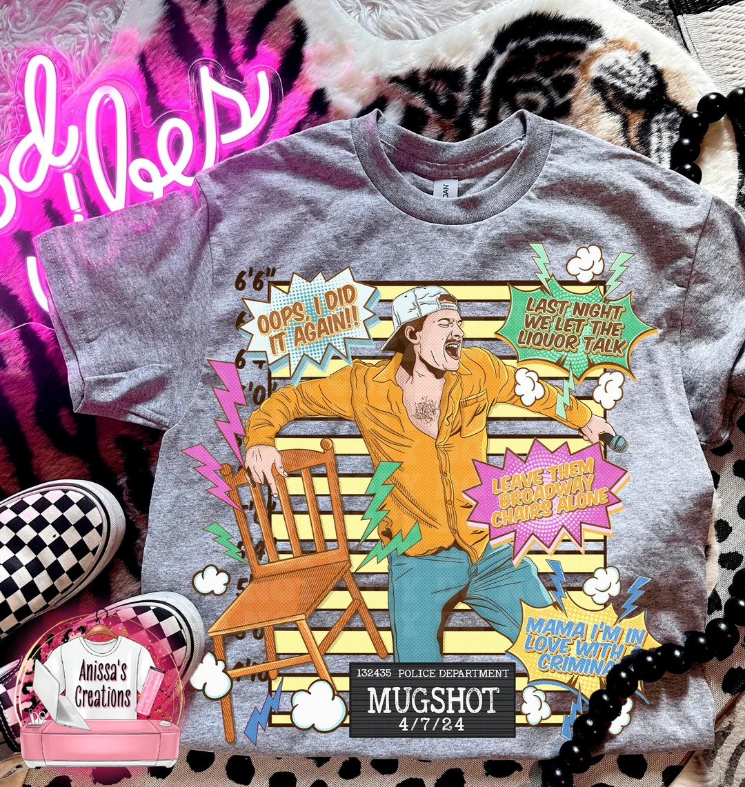 Wallen Mugshot Inspired Shirt for Her Funny Wallen Chair Shirt Gift Trendy Wallen Shirt Gift for ... | Etsy (US)