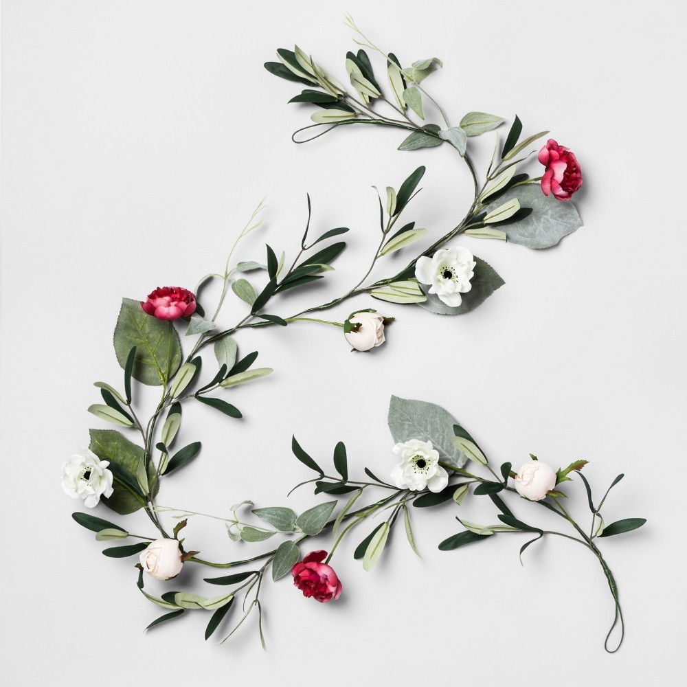 60"" x 5"" Artificial Rose And Olive Garland - Opalhouse | Target